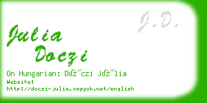 julia doczi business card